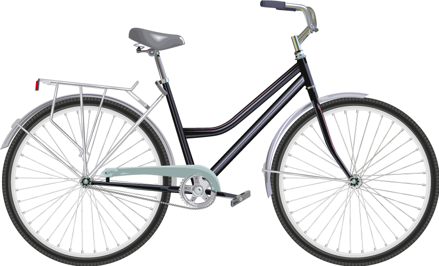 Image of a bicycle on a white background